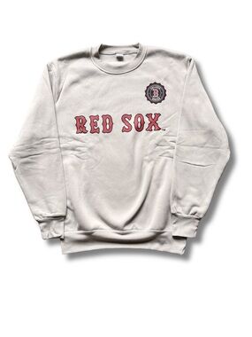 Boston Red Sox MLB College Series Cream Crewneck Sweatshirt Unisex Adult M